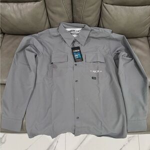 Maja Shirt Men's Long Sleeve Gray Repelente Al Agua size L
